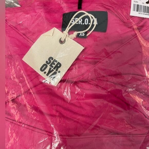 Ser.O.Ya Womens Pink Irene Twist Front Jersey Stretch Bodycon Midi Dress XS NWT - Picture 7 of 10